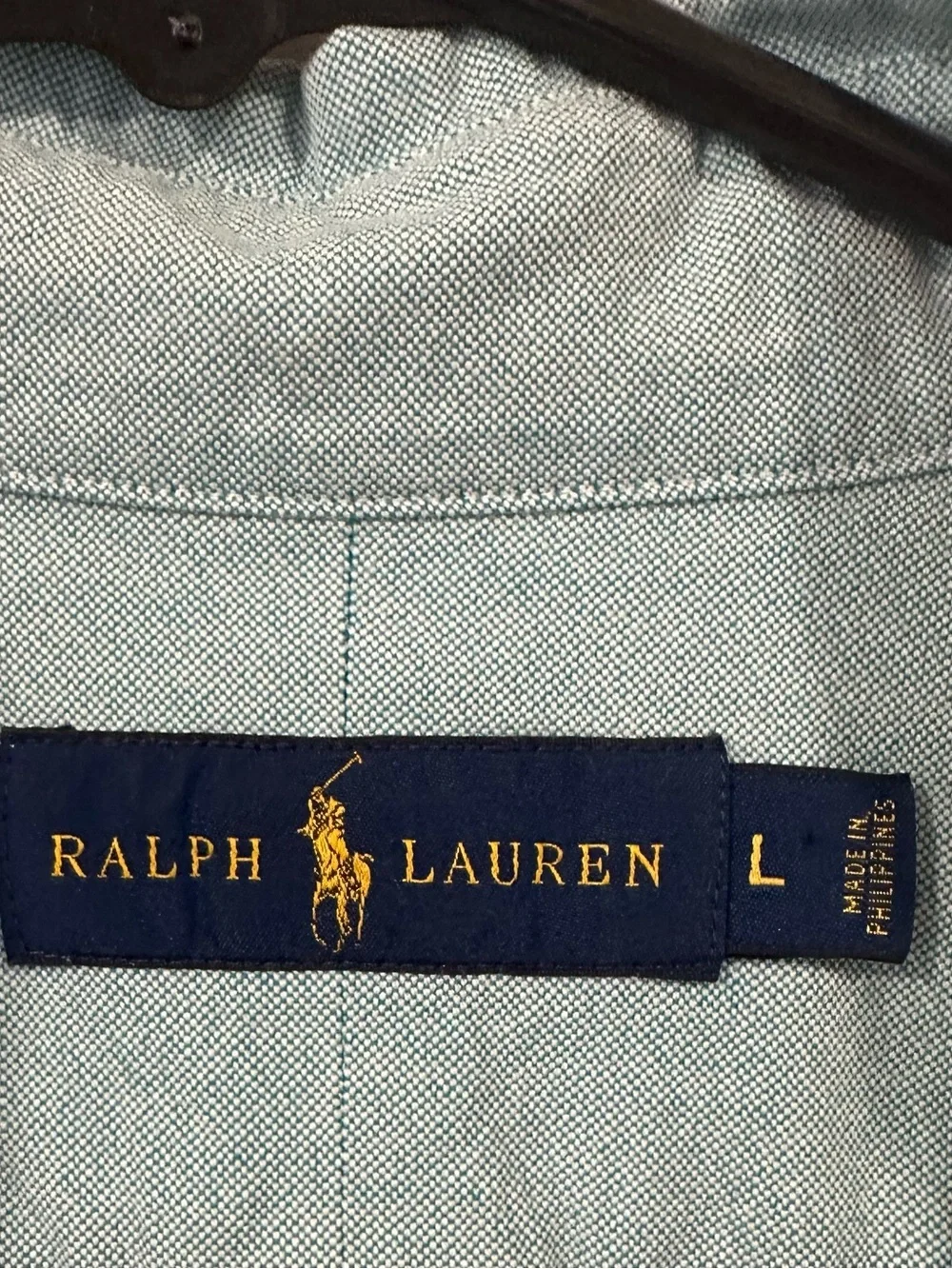 Ralph Lauren Light Teal Oxford Shirt with Embroidered Pony - Picture 3 of 10